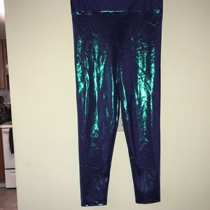 Blue/Green Metallic Shift Leggings